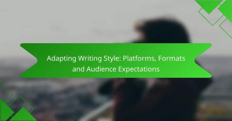Adapting Writing Style: Platforms, Formats and Audience Expectations