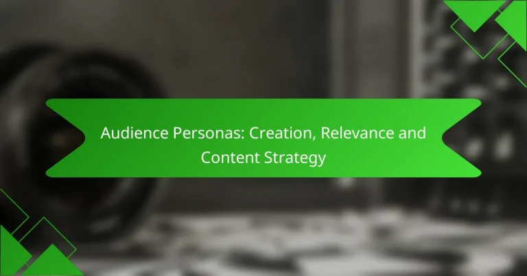 Audience Personas: Creation, Relevance and Content Strategy