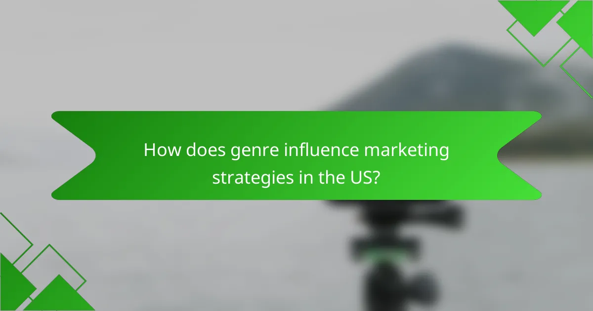 How does genre influence marketing strategies in the US?