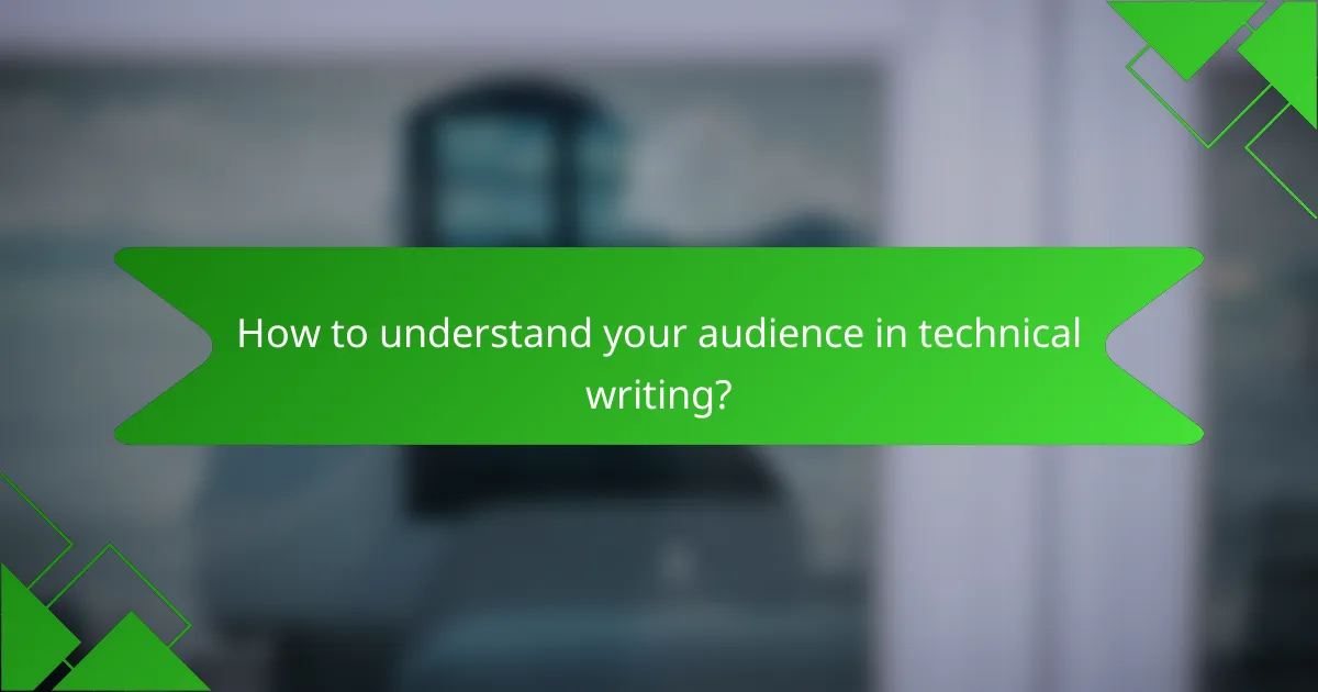 How to understand your audience in technical writing?